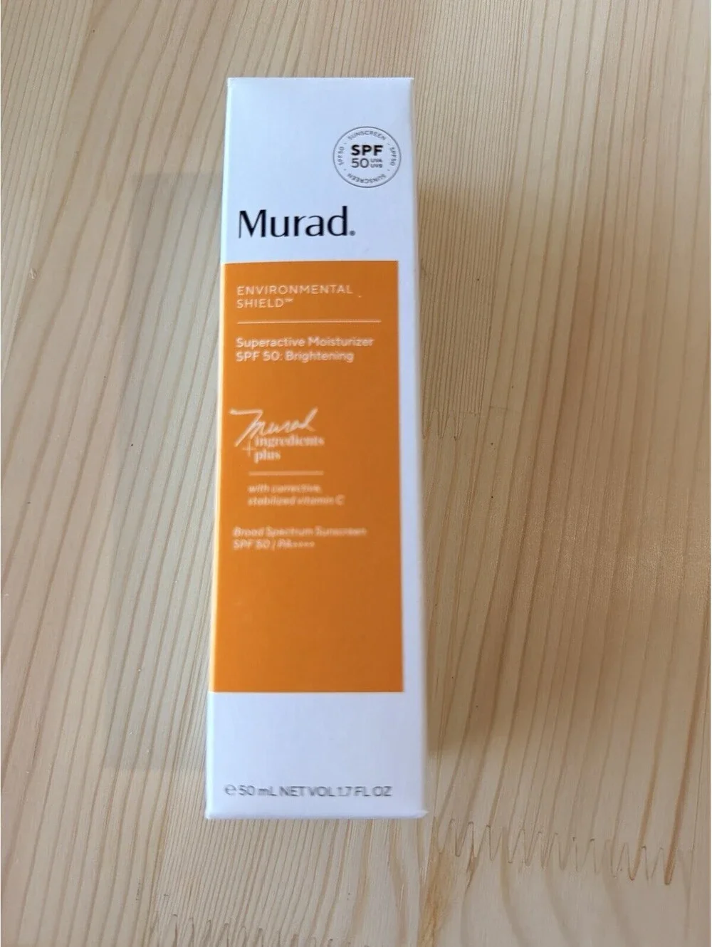 Murad Environmental Shield Superactive Moisturizer SPF50 Brightening NIB 1.7oz